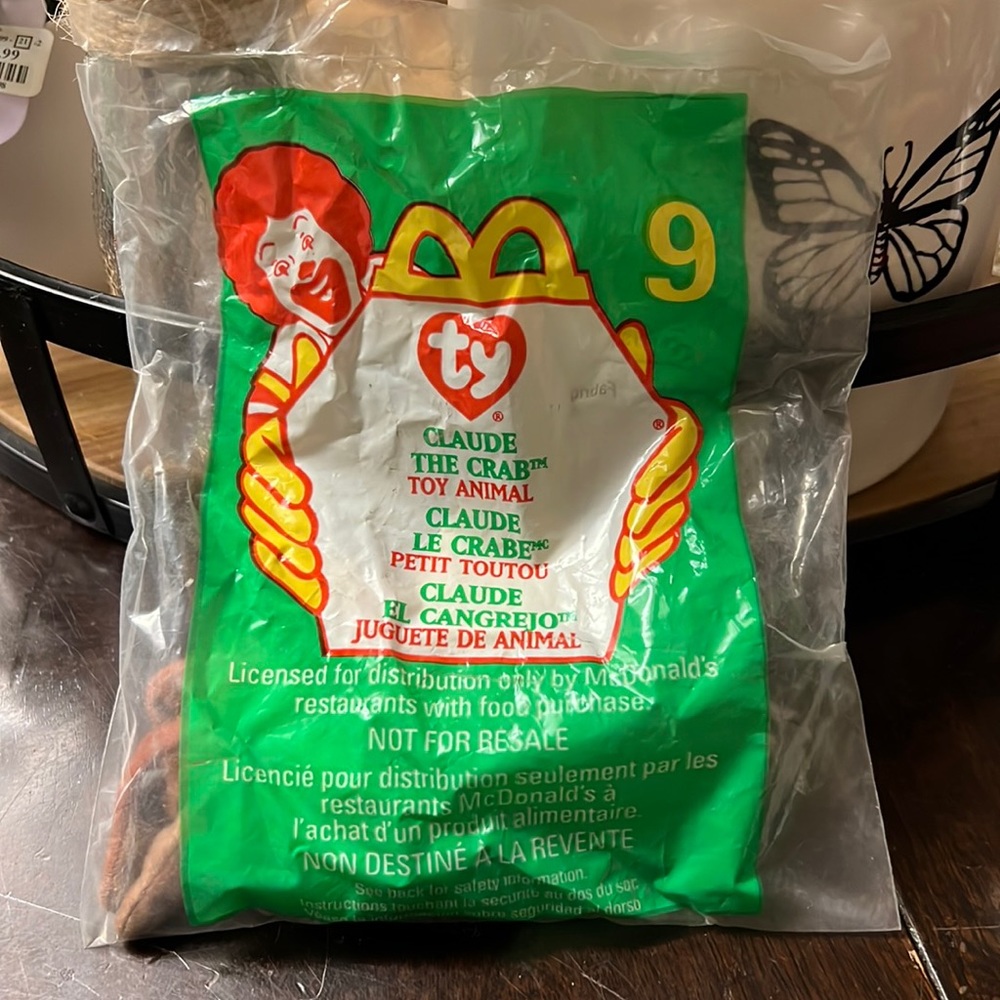 Vintage Claude The Crab Ty Teenie Beanie Babies